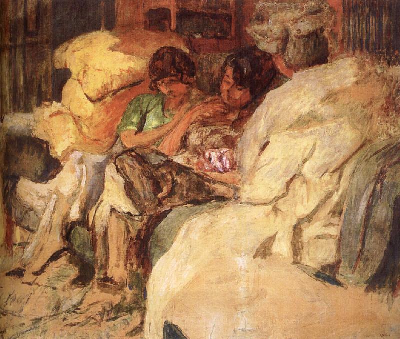 Edouard Vuillard Three women in the sofa China oil painting art